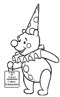 A coloring page of winnie the pooh